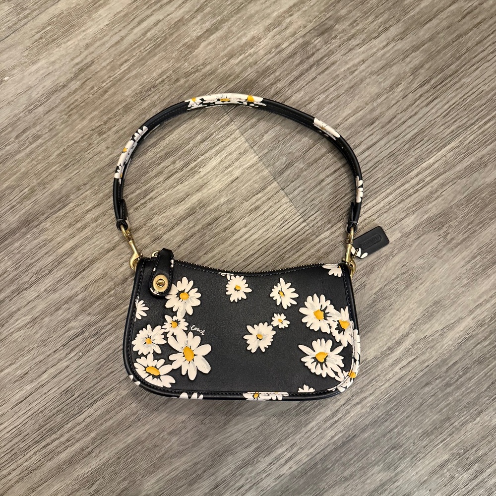 Coach Swinger 20 Floral Print Leather Bag